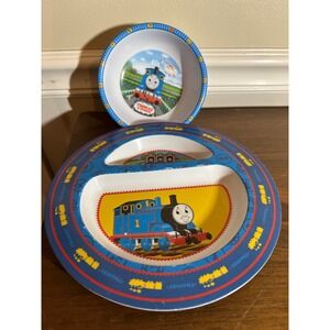 Thomas and Friends Melamine Divided Plate and Bowl Set The First Years Pecoware